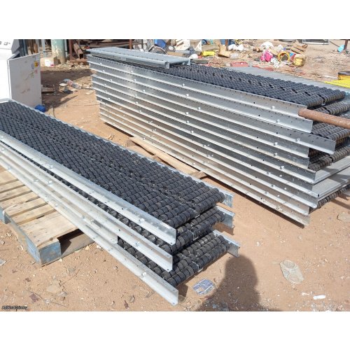 TRANSPORTADOR RODILLOS - RECTOS - RUEDAS PLASTICO NEGRAS