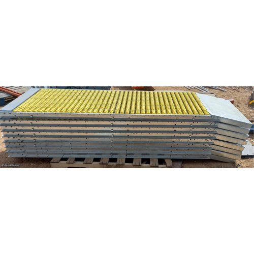 TRANSPORTADOR RODILLOS - RECTOS - RUEDAS PLASTICO AMARILLAS