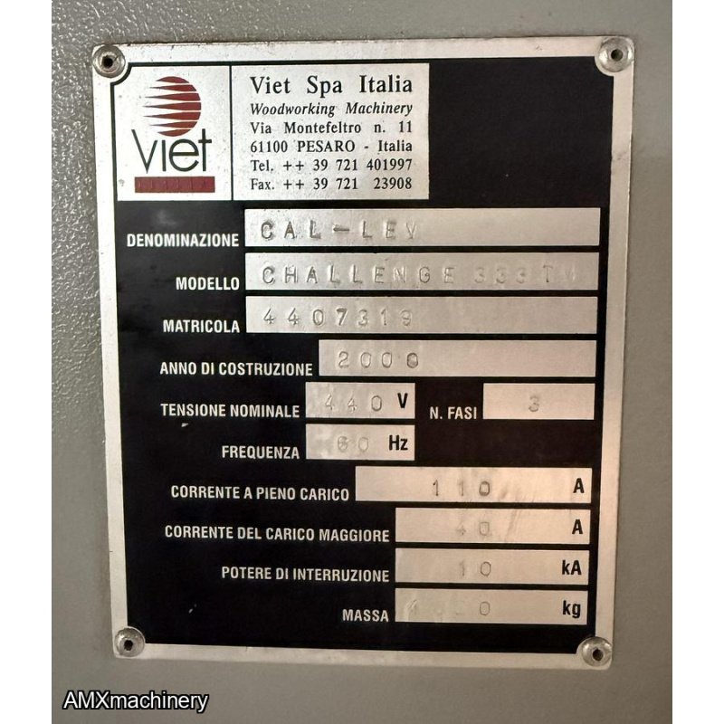 LIJADORA - CALIBRADORA - BANDA ANCHA – 3 LIJAS - 52” ANCHO - VIET