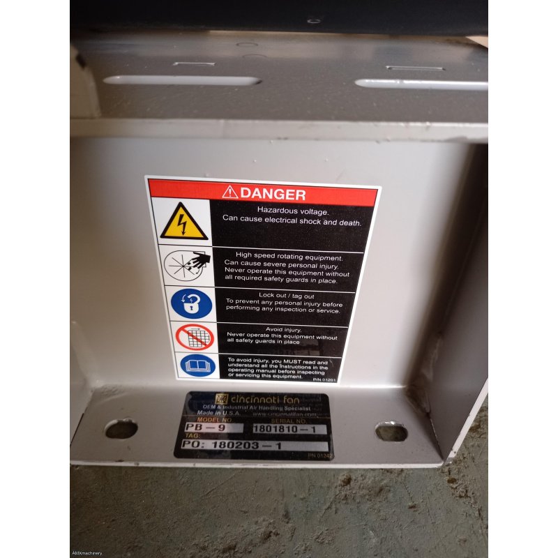 EXTRACTOR DE TURBINA - MOTOR 1 HP - CINCINNATI FAN
