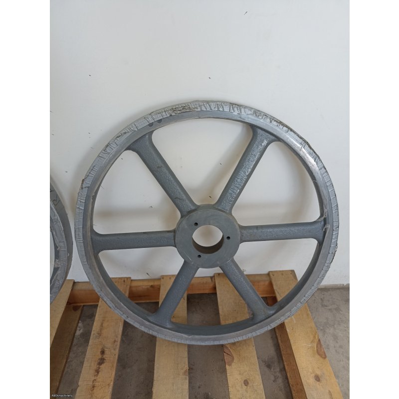 2 VOLANTES - HIERRO FUNDIDO - 25” DIAMETRO - PARA REASERRADORA - SIERRA CINTA - ASERRADERO