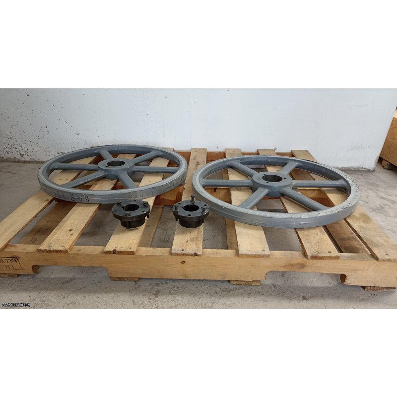 2 VOLANTES - HIERRO FUNDIDO - 25” DIAMETRO - PARA REASERRADORA - SIERRA CINTA - ASERRADERO