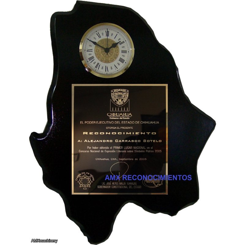 ESTADO CHIHUAHUA CON RELOJ - GRABADO